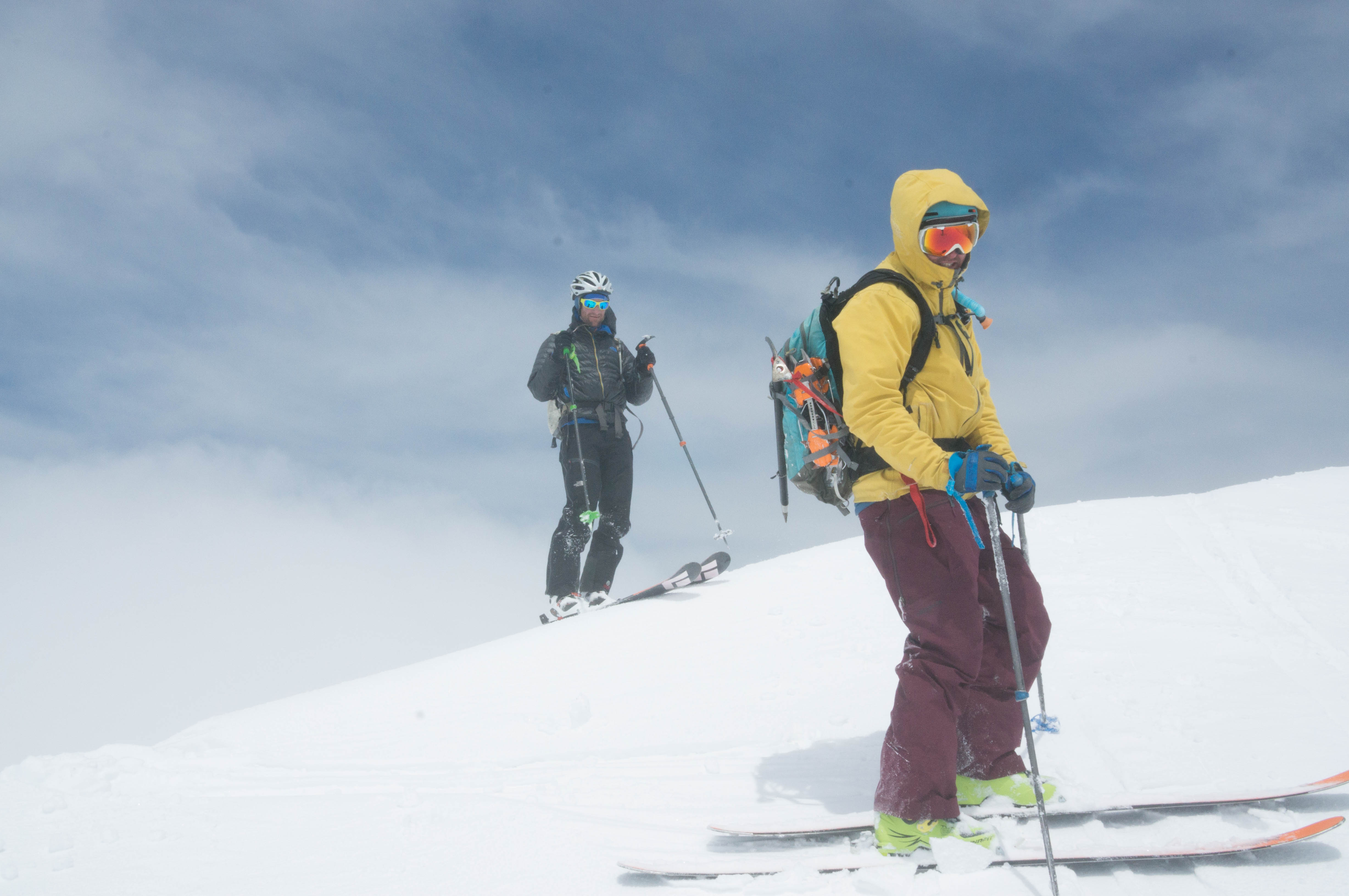 Cold wind and clouds on the top of the first one.